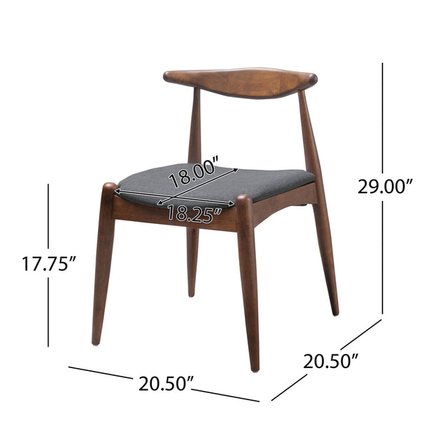 English Elm Christopher Knight Home® - Set Of 2 Vintage-Inspired Rubberwood Dining Chairs With Ergonomic Backrest & Plush Cushions N759P307032F