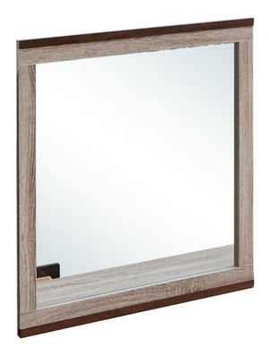 English Elm Magnolia Two-Tone G1400-M Mirror Gray/Brown – Rustic Wood Grain Frame, Low-Distortion Glass, Durable Finish B078107997