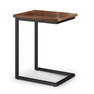 English Elm Skyler - Handcrafted C-Shaped Side Table In Dark Cognac Brown For Stylish And Versatile Use B136P159620-GIGA