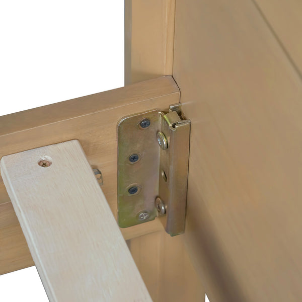 English Elm Christopher Knight Home® - Pine Solid Wood King Size Bed Frame – Rustic Yellow Charm, No Box Spring Required, Sturdy Support N770P291026N_N770P291027N