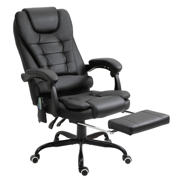 English Elm Vinsetto High-Back 7-Motor Vibrating Massage Executive Chair with Footrest, Lumbar Support, Recline W2225P173837