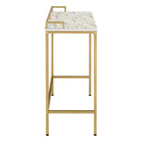 OSP Home Furnishings Brighton Console Table Mosaic/Gold