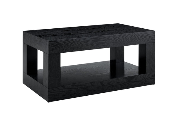 English Elm Modern Two Tier Rectangular Coffee Table with Open Shelf Storage for Living Rooms W3875P389554