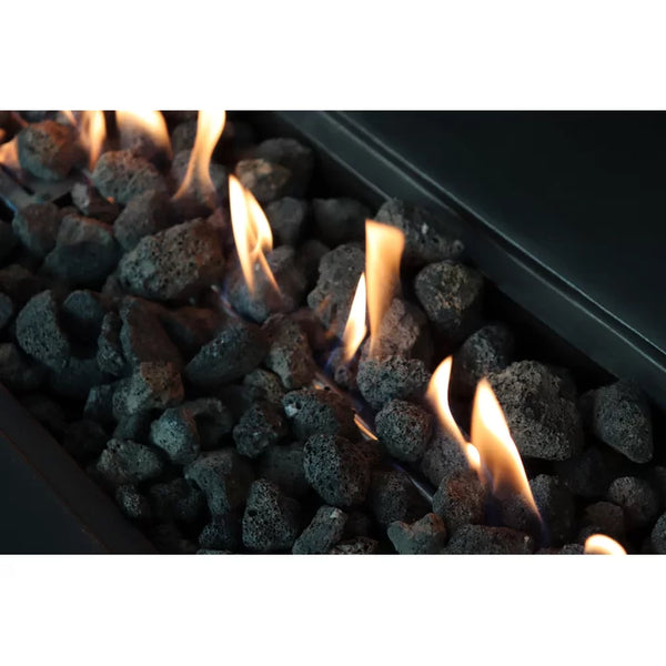 English Elm 24'' Concrete Outdoor Fire Pit Table with Push Button Ignition and Dual Fuel Design B120P203750