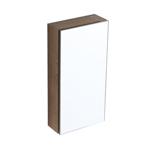 English Elm 14'' Wall Mounted Bathroom Medicine Cabinet with Adjustable Glass Shelves and Mirror Door W999P470285