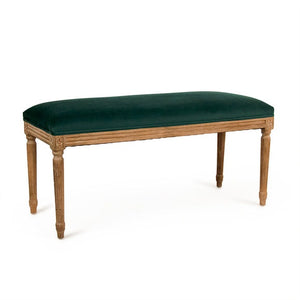Lille Bench Limed Grey Oak, Blue Velvet B014 E272 V093 Zentique