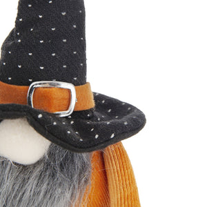 English Elm Set Of 2 Handcrafted Halloween Gnomes - Vibrant Orange & Black With "B-O-O" Banner For Decor W2078P237634-GIGA