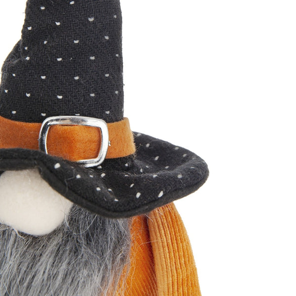 English Elm Set Of 2 Handcrafted Halloween Gnomes - Vibrant Orange & Black With "B-O-O" Banner For Decor W2078P237634-GIGA