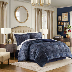 JLA Home Croscill Classics - Comforter Jacquard Patchwork Set with Croscill Motif — Lustrous, Textured Luxury for Classic Beds CCL10-0072