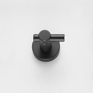 English Elm Round Base Wall Hooks - Matte Black Metal, 4 Pack, Ideal For Entryways, Bathrooms & Bedrooms T3177P280079-GIGA