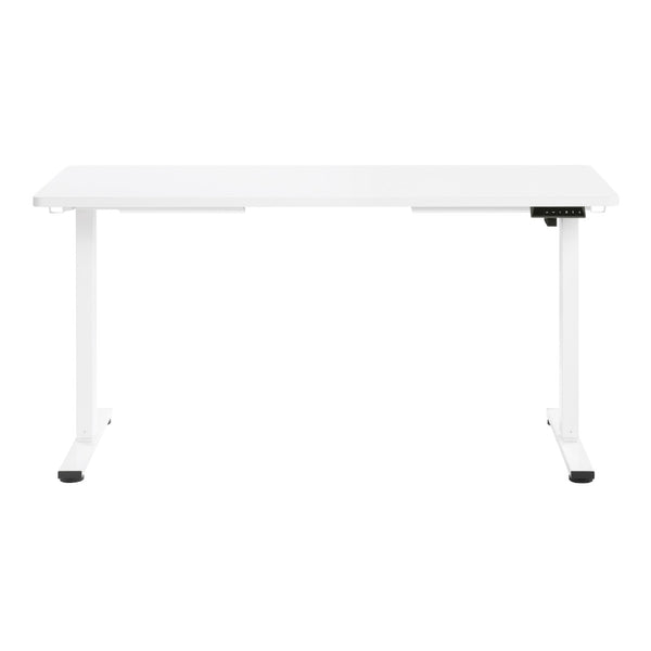OSP Home Furnishings Primo Electric Sit Stand Desk with Laminate Top and Heavy Duty Steel Frame for Home Office 59"W PMO6024-WH