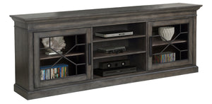 Parker House Sundance - Smokey Grey 92 In. TV Console Smokey Grey Poplar Solids / Birch Veneers SUN#92-SGR