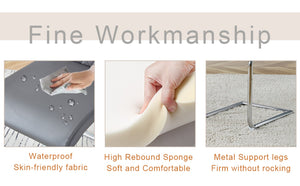 English Elm Table - Modern Luxurious Transparent Glass Dining Set With 6 Dark Gray Pu Chairs & Silver Legs W1151S04130-GIGA