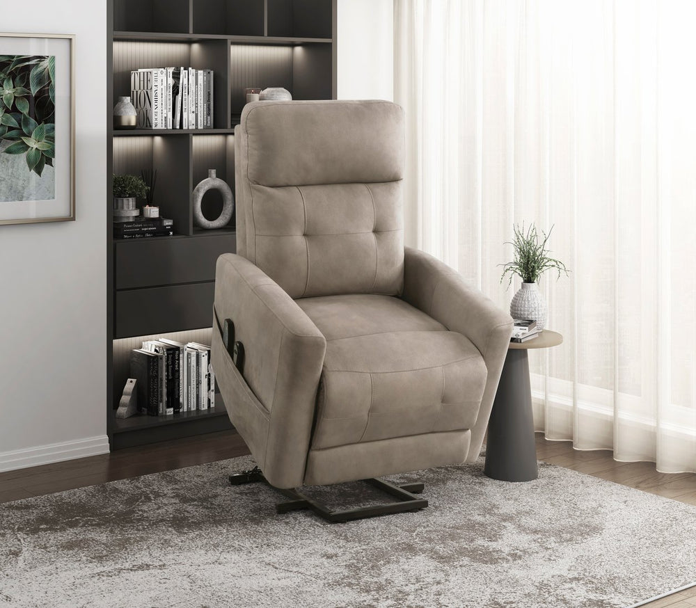 English Elm Power Lift Recliner with Massage Heat and Microfiber Upholstery for Living Room B011P262310