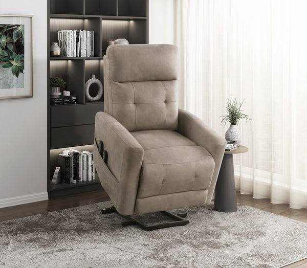 English Elm Power Lift Recliner with Massage Heat and Microfiber Upholstery for Living Room B011P262310