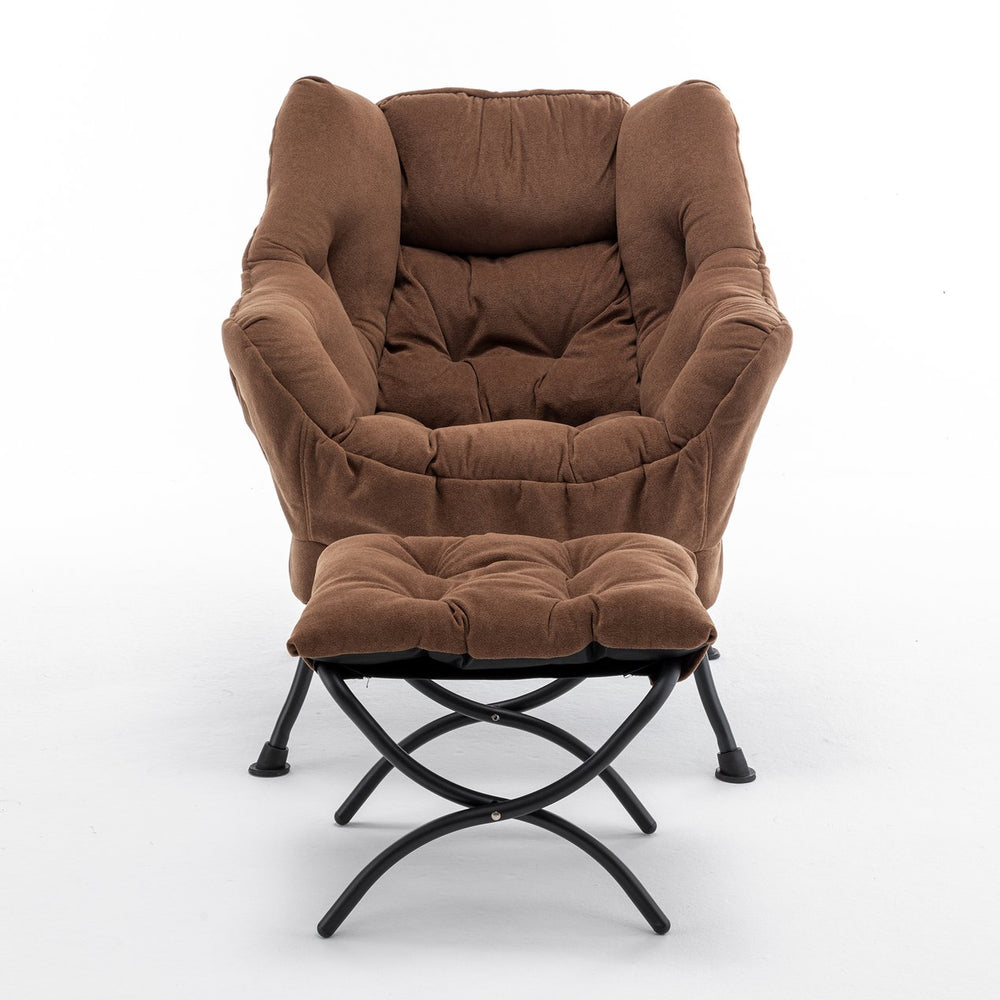 English Elm Accent Recliner Chair With Ottoman – Stylish Velvet Lounge Seat For Living Room, Bedroom & Office T3903P372940