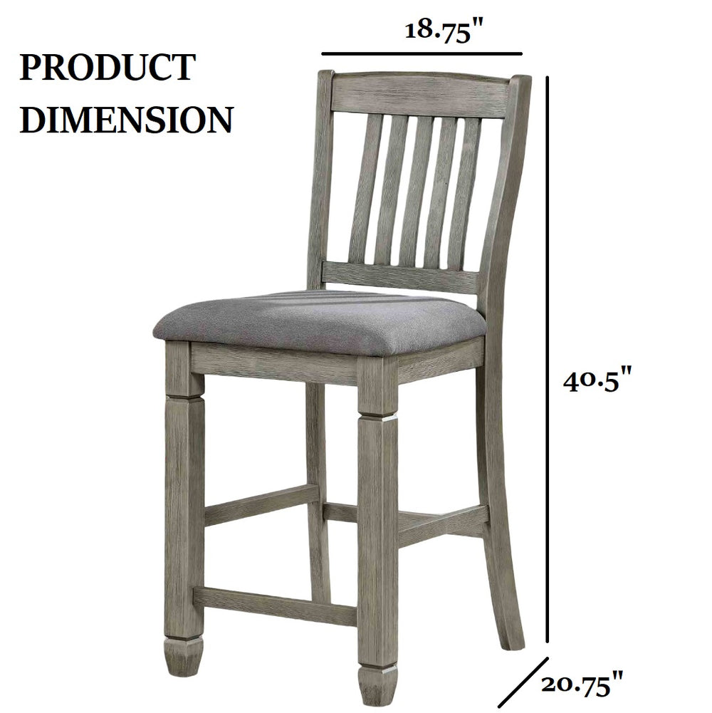 English Elm Transitional Westerham Arm Chair Set of 2 — Dark Cherry wood, upholstered comfort, gold-capped legs elegance Gray,Light Gray 42 L x 18 W x 12 H B2741P409556