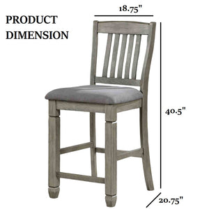 English Elm Transitional Westerham Arm Chair Set of 2 — Dark Cherry wood, upholstered comfort, gold-capped legs elegance Gray,Light Gray 42 L x 18 W x 12 H B2741P409556