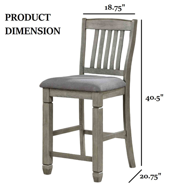 English Elm Transitional Westerham Arm Chair Set of 2 — Dark Cherry wood, upholstered comfort, gold-capped legs elegance Gray,Light Gray 42 L x 18 W x 12 H B2741P409556