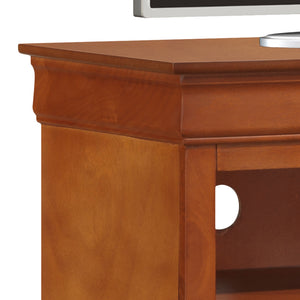 English Elm Elegant Oak Media Chest 35"H x 42"W x 18"D with 4 Drawers, No Assembly, Classic Oak Finish for Organized Living Rooms B078108221