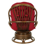 OSP Home Furnishings Kauai Rattan Swivel Rocker Chair Red