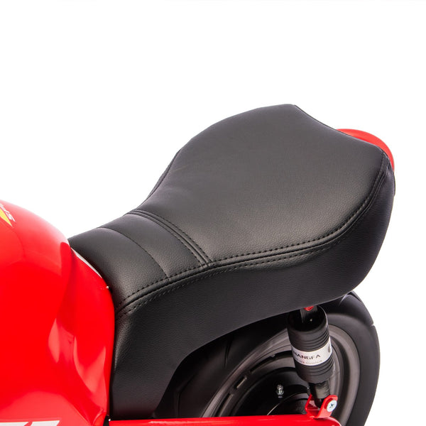 English Elm 24v300w Kids Electric Muscle Motorcycle with Dual Suspension Wide Eva Tires and Twist Throttle Red W1578P382503