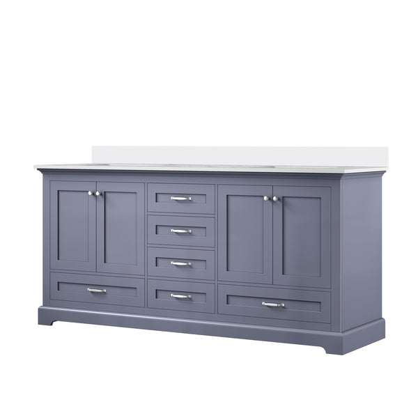 English Elm Dark Grey Double Bath Vanity 72 in W x 22 in D with Cultured Marble Top, Solid Wood, Soft-Close Storage Designed for Durability and Easy Installation B2731P258393