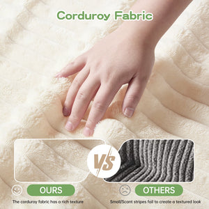 English Elm Living Room Sofa - Versatile 3-Seater Slipcovered Sofa With Ottomans, Soft Corduroy, Easy Care! W3041S00138