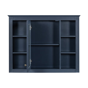 English Elm 36'' Modern Bathroom Vanity Set With Sink, Mirror & 6 Open Shelves - Stylish Storage Solution! N710S236006C