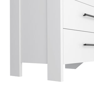 English Elm Luxor Six Drawer Double Dresser White - Modern Minimalist 31.7" Height, Sturdy Elevated Base, Ample Storage B128S00099