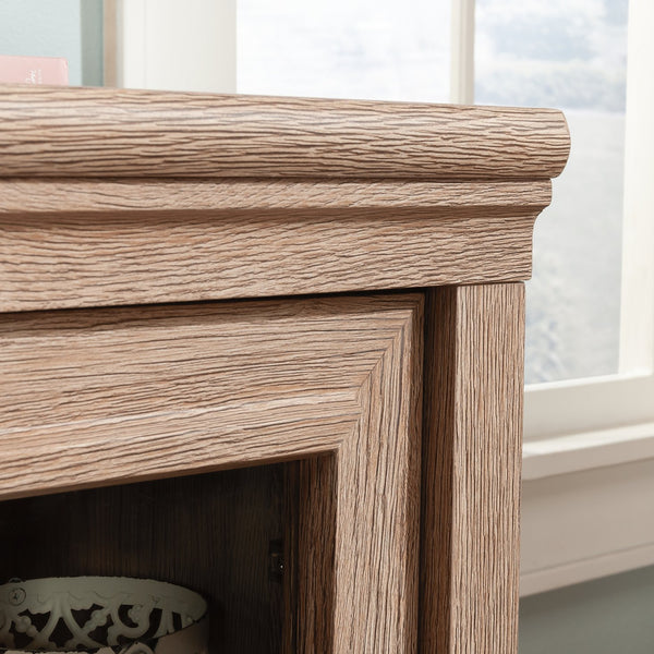 English Elm Credenza, Versatile Brown-Finish Storage Solution With File Drawers And Cable Management System B356P367828