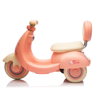 English Elm 12v Kids Electric Tricycle Toddler Ride on Scooter Wooden Handle Parental Remote Control Pink W1578P381428