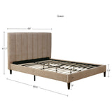 510 Design Catalina Transitional Catalina Queen Platform Bed 5DS115-0007 Tan