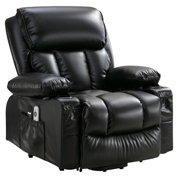 English Elm Power Electric Massage Lift Lounge Chair For Seniors – Heating, Vibration, Usb Charging & Storage! W1521P302637-GIGA