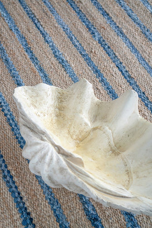English Elm 25.3x16.5x8.5" Oversized Clam Shell Sculpture Glossy Coastal Decor Display Piece W2078P491173