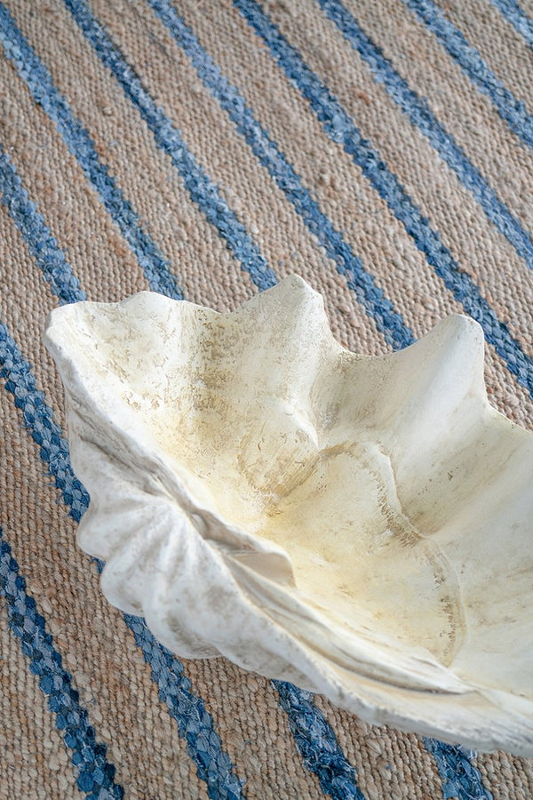 English Elm 25.3x16.5x8.5" Oversized Clam Shell Sculpture Glossy Coastal Decor Display Piece W2078P491173