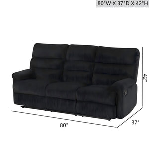 English Elm Lucie Velvet Corded Reclining Sofa with Console and Cup Holders for Living Room B078P473035