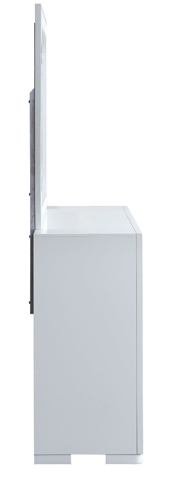 English Elm Milan Modern White Dresser with Integrated Led Lighting and Full Extension Drawers White B078P497945