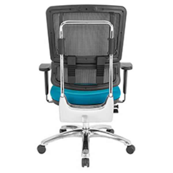OSP Home Furnishings Vertical Mesh Back Ergonomic Manager Office Chair with Lumbar Support and Adjustable Arms Blue 99662C-7