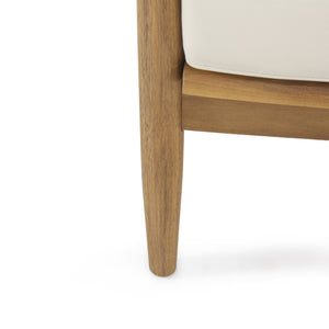English Elm Christopher Knight Home® - Club Chairs Laurent Teak Finish Acacia Outdoor Chair, 500lb Capacity, Weather-Resistant Slat Design, Thick Cushion 68624.00BGE