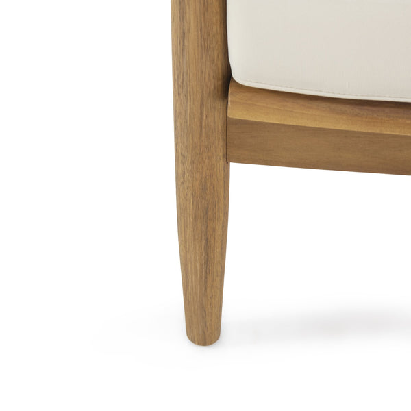English Elm Christopher Knight Home® - Club Chairs Laurent Teak Finish Acacia Outdoor Chair, 500lb Capacity, Weather-Resistant Slat Design, Thick Cushion 68624.00BGE