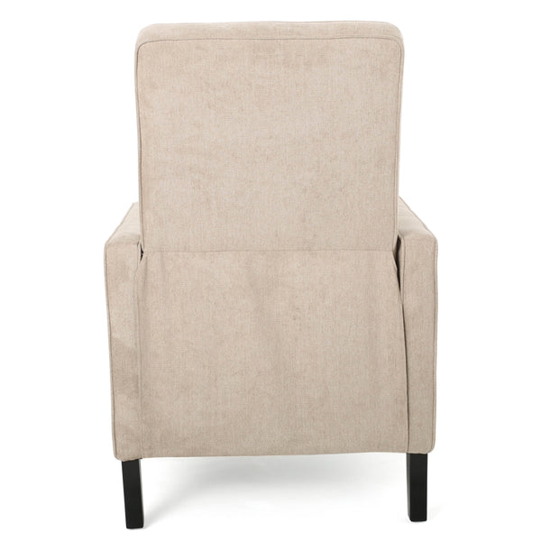 English Elm Christopher Knight Home® - Minimalist Push Back Chair with Thick Cushion and Birch Wood Legs for Stylish, Durable Comfort Natural 57444.00