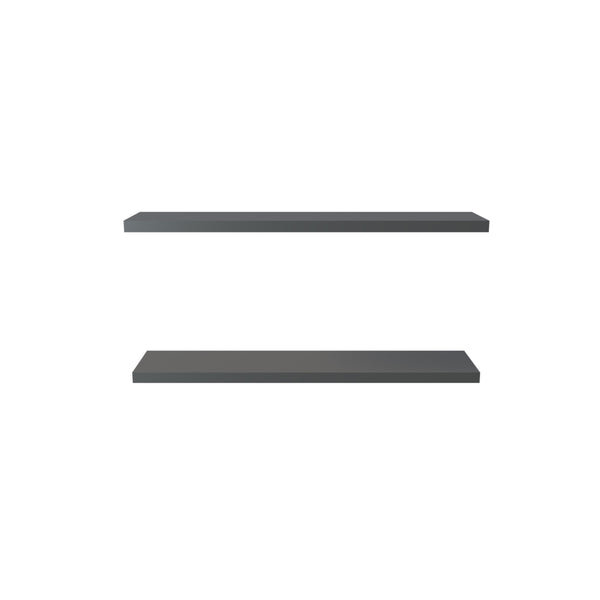 English Elm Ecco Floating Shelves Set of 2 47" — Sleek MDF Wall-Mounted Display with Hidden Brackets for Storage Grey 49 L x 11 W x 4 H B200P286946