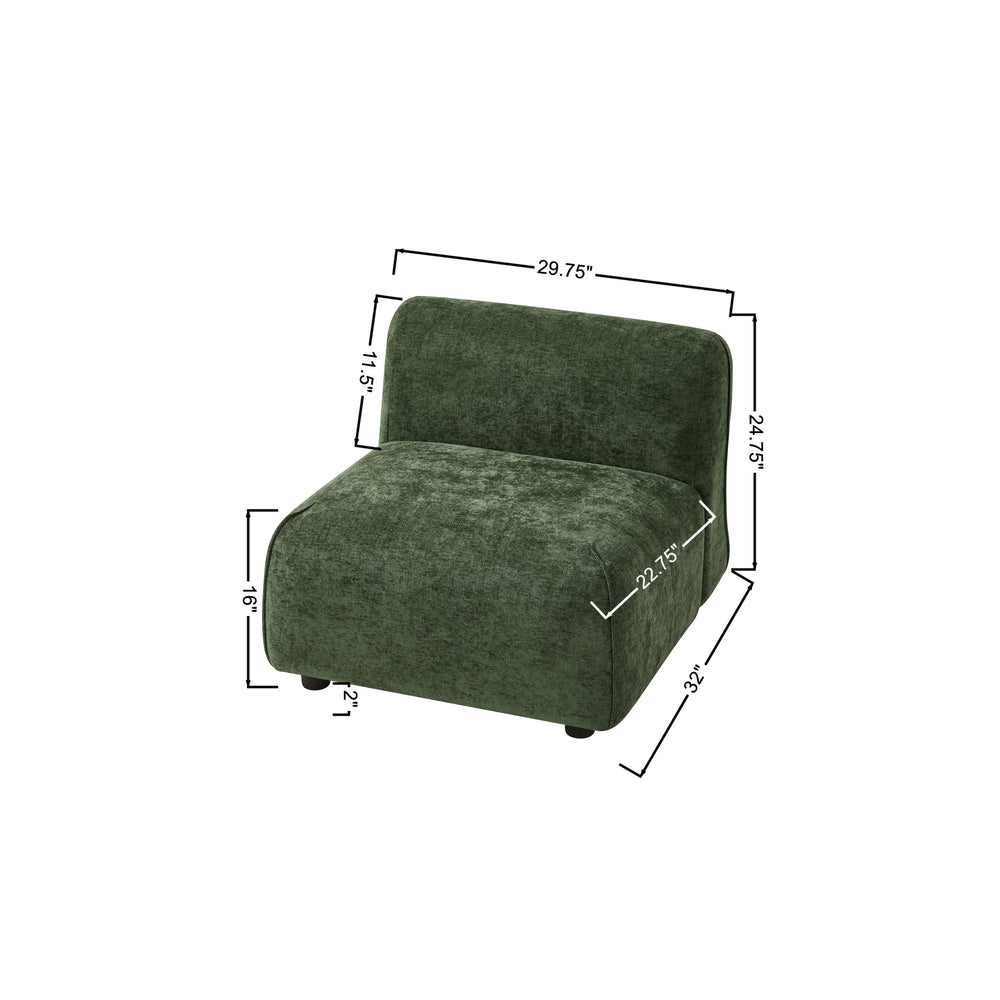English Elm Modern Curved Accent Chair Plush Cloud Cushioning Sculptural Form for Any Room N767P399471G
