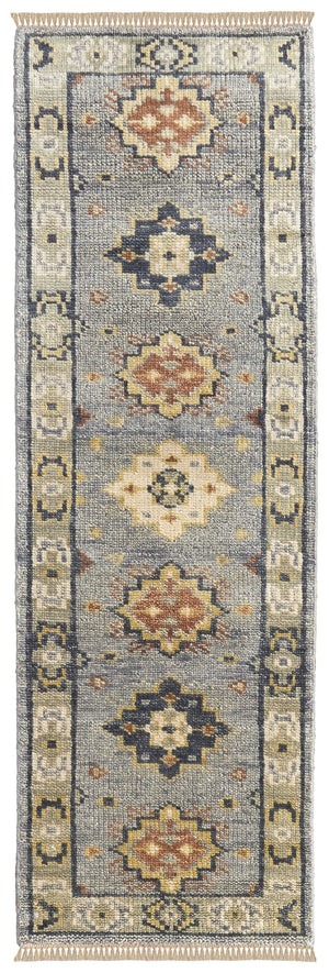 Feizy Rugs Fillmore Hand-knotted Wool Rug - Artisan-crafted Transitional Design With Rich Colors And Texture Blue,Taupe,Gray Wool Fil69cifgry000i14