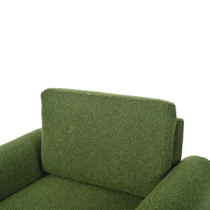 English Elm Christopher Knight Home® - Modern Bouclé Upholstered Accent Chair with Rounded Arms, Solid Wood Frame, 330lb Capacity, Luxe Comfort Green N765P248341N