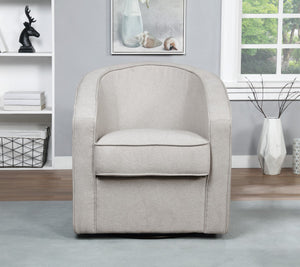 OSP Home Furnishings Danica Swivel Chair Grey Zig-Zag