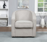 OSP Home Furnishings Danica Swivel Chair Grey Zig-Zag