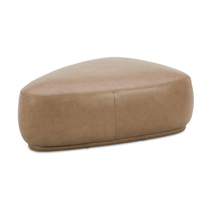 English Elm Jennifer Taylor Home - Pebble Rounded Triangle Cocktail Ottoman with 11-Layer Plywood Frame and Plush Tweed Upholstery Tan+Brown B2719P238434