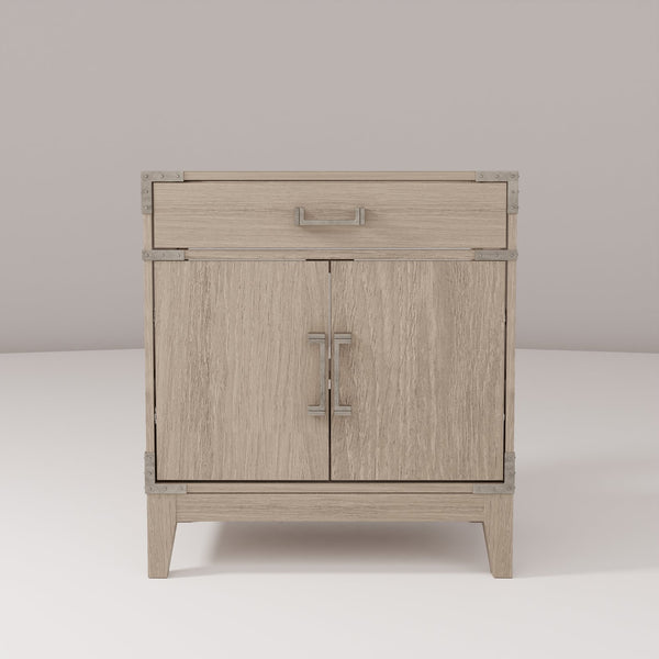 English Elm Grey Oak Single-Sink Bathroom Vanity 30" W X 22" D – Modern Design With Soft-Close Storage Solutions B2731P259761